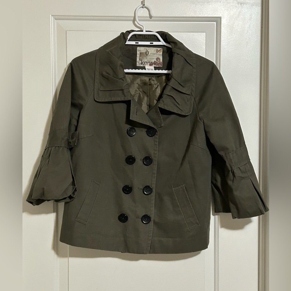 KENZIE cropped peacoat with 3/4 sleeves size 10